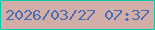 文字の大きさ：1、枠の色：07cba6、背景の色：d3ada7、文字の色：496eb4 無料ブログパーツのブログ時計