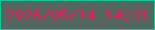 文字の大きさ：1、枠の色：07cc95、背景の色：54675f、文字の色：f2185e 無料ブログパーツのブログ時計