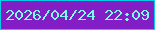 文字の大きさ：3、枠の色：07cde7、背景の色：831dc6、文字の色：7bf9ec 無料ブログパーツのブログ時計