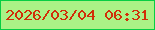 文字の大きさ：4、枠の色：07ce43、背景の色：aaf286、文字の色：d12e08 無料ブログパーツのブログ時計