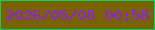 文字の大きさ：4、枠の色：07d064、背景の色：7a6201、文字の色：8d1df2 無料ブログパーツのブログ時計