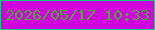 文字の大きさ：1、枠の色：07d17f、背景の色：d003de、文字の色：4aaa32 無料ブログパーツのブログ時計
