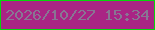 文字の大きさ：5、枠の色：07d50c、背景の色：a92484、文字の色：887693 無料ブログパーツのブログ時計