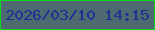 文字の大きさ：1、枠の色：07d61e、背景の色：4e6970、文字の色：1b3194 無料ブログパーツのブログ時計