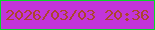 文字の大きさ：3、枠の色：07d72a、背景の色：c235d8、文字の色：ad452d 無料ブログパーツのブログ時計