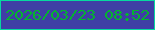 文字の大きさ：5、枠の色：07d89f、背景の色：3f3ea5、文字の色：04b42f 無料ブログパーツのブログ時計