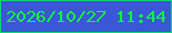 文字の大きさ：5、枠の色：07da70、背景の色：3957d6、文字の色：16f243 無料ブログパーツのブログ時計