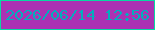 文字の大きさ：5、枠の色：07daa2、背景の色：ab32b3、文字の色：02aebd 無料ブログパーツのブログ時計