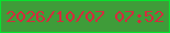 文字の大きさ：3、枠の色：07e22e、背景の色：3f9c39、文字の色：d42b3e 無料ブログパーツのブログ時計