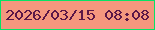 文字の大きさ：4、枠の色：07e265、背景の色：f4977e、文字の色：5b1747 無料ブログパーツのブログ時計