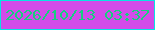 文字の大きさ：3、枠の色：07e4e2、背景の色：d24be9、文字の色：17ce7f 無料ブログパーツのブログ時計