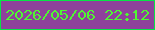 文字の大きさ：5、枠の色：07e546、背景の色：8e429b、文字の色：4ff732 無料ブログパーツのブログ時計