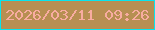 文字の大きさ：1、枠の色：07e5ee、背景の色：b78f52、文字の色：f8aca1 無料ブログパーツのブログ時計