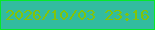 文字の大きさ：4、枠の色：07e829、背景の色：32bc9f、文字の色：83c409 無料ブログパーツのブログ時計