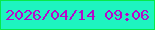 文字の大きさ：3、枠の色：07e94a、背景の色：1ef4c0、文字の色：b707ca 無料ブログパーツのブログ時計