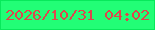 文字の大きさ：1、枠の色：07e95b、背景の色：22fe76、文字の色：de464d 無料ブログパーツのブログ時計