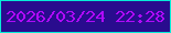 文字の大きさ：1、枠の色：07ecd7、背景の色：290c8e、文字の色：b00af9 無料ブログパーツのブログ時計