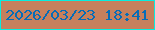 文字の大きさ：3、枠の色：07ede0、背景の色：c6805d、文字の色：056cb8 無料ブログパーツのブログ時計
