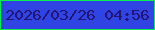 文字の大きさ：1、枠の色：07ee4d、背景の色：2f44e2、文字の色：211474 無料ブログパーツのブログ時計