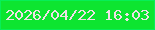 文字の大きさ：4、枠の色：07ee58、背景の色：0de530、文字の色：f0e1e6 無料ブログパーツのブログ時計