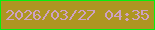 文字の大きさ：3、枠の色：07ef0f、背景の色：ae9622、文字の色：cda1c3 無料ブログパーツのブログ時計