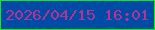 文字の大きさ：5、枠の色：07f10d、背景の色：004ba5、文字の色：b43494 無料ブログパーツのブログ時計
