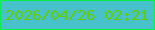 文字の大きさ：1、枠の色：07f145、背景の色：47c2ca、文字の色：61ce01 無料ブログパーツのブログ時計