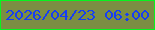 文字の大きさ：5、枠の色：07f41e、背景の色：7c8e43、文字の色：163ef3 無料ブログパーツのブログ時計