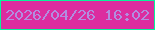 文字の大きさ：3、枠の色：07f49a、背景の色：dc2d9f、文字の色：b28de0 無料ブログパーツのブログ時計