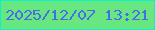 文字の大きさ：4、枠の色：07f4ce、背景の色：68e781、文字の色：486de9 無料ブログパーツのブログ時計