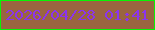 文字の大きさ：5、枠の色：07f503、背景の色：9a6540、文字の色：8c34ec 無料ブログパーツのブログ時計