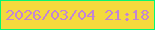 文字の大きさ：1、枠の色：07f672、背景の色：f4da3d、文字の色：c385d3 無料ブログパーツのブログ時計