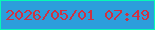 文字の大きさ：1、枠の色：07f8b7、背景の色：2c9edc、文字の色：cf3342 無料ブログパーツのブログ時計