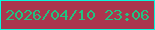 文字の大きさ：4、枠の色：07f9dd、背景の色：aa364e、文字の色：21c480 無料ブログパーツのブログ時計