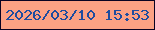 文字の大きさ：1、枠の色：080222、背景の色：fba184、文字の色：1d4c9f 無料ブログパーツのブログ時計