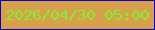 文字の大きさ：2、枠の色：0803bf、背景の色：d7a14b、文字の色：89ec35 無料ブログパーツのブログ時計