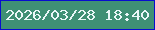 文字の大きさ：4、枠の色：080cce、背景の色：3f9075、文字の色：eaf7f8 無料ブログパーツのブログ時計