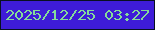 文字の大きさ：4、枠の色：081021、背景の色：3e1cd8、文字の色：85db9a 無料ブログパーツのブログ時計