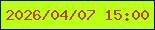 文字の大きさ：3、枠の色：081292、背景の色：bbfe17、文字の色：b24727 無料ブログパーツのブログ時計