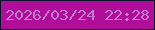 文字の大きさ：4、枠の色：08142e、背景の色：b00d98、文字の色：c27bd1 無料ブログパーツのブログ時計