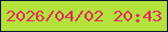 文字の大きさ：4、枠の色：081634、背景の色：b5e13d、文字の色：df2d56 無料ブログパーツのブログ時計