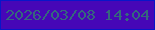 文字の大きさ：4、枠の色：0816c9、背景の色：4607b7、文字の色：35677d 無料ブログパーツのブログ時計