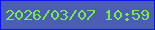 文字の大きさ：2、枠の色：0816ec、背景の色：4c5db4、文字の色：78ea4d 無料ブログパーツのブログ時計