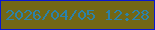 文字の大きさ：4、枠の色：0817d2、背景の色：726716、文字の色：2b82aa 無料ブログパーツのブログ時計