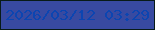 文字の大きさ：1、枠の色：081b18、背景の色：384aa1、文字の色：0c45b1 無料ブログパーツのブログ時計