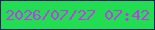 文字の大きさ：5、枠の色：082169、背景の色：22dc51、文字の色：bc3eeb 無料ブログパーツのブログ時計