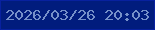 文字の大きさ：1、枠の色：08219f、背景の色：011c7d、文字の色：7690c9 無料ブログパーツのブログ時計