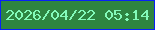 文字の大きさ：2、枠の色：0821f7、背景の色：2e8541、文字の色：83faba 無料ブログパーツのブログ時計