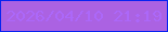 文字の大きさ：4、枠の色：0823f0、背景の色：ab62e2、文字の色：ac68f9 無料ブログパーツのブログ時計