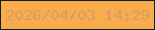 文字の大きさ：5、枠の色：08251d、背景の色：faac4c、文字の色：d89c64 無料ブログパーツのブログ時計